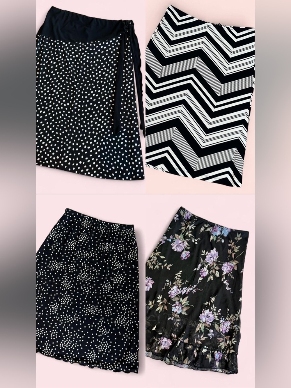 ‼️BUNDLE DEAL- Black Midi Skirt- 4 Styles